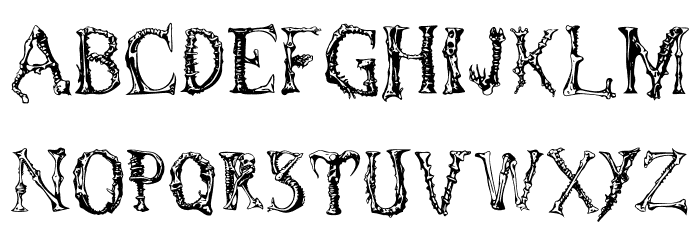 Gnarly Spine PERSONAL USE Regular Font LOWERCASE