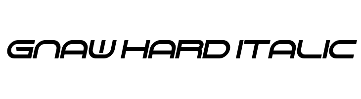 Gnaw Hard Italic फ़ॉन्ट