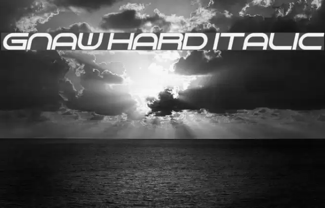 Gnaw Hard Italic Font examples