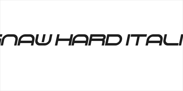 Gnaw Hard Italic Logo