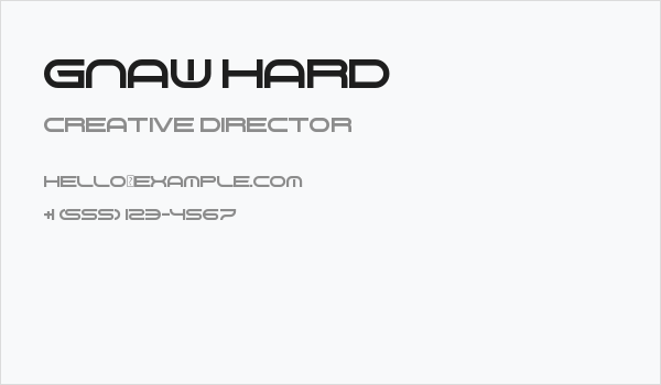 Gnaw Hard Business Card