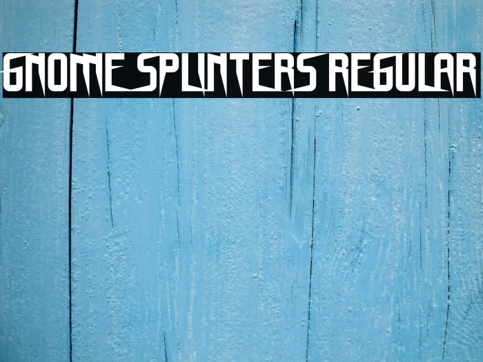 Gnome Splinters Regular Font examples