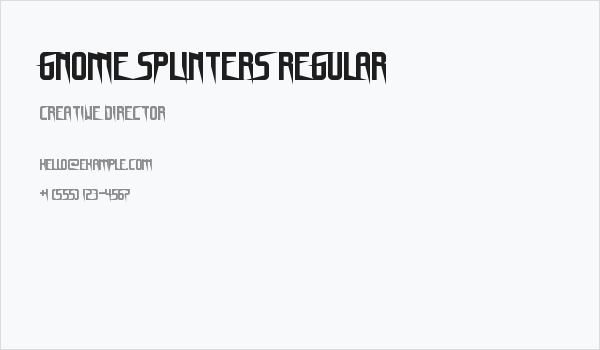 Gnome Splinters Regular Business Card