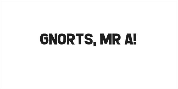 Gnorts, Mr A! Logo