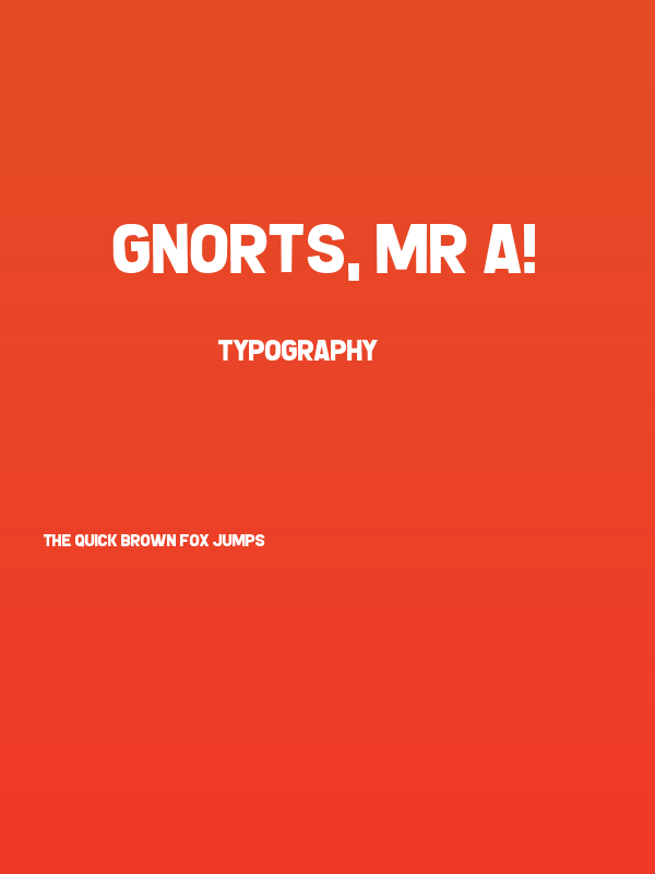 Gnorts, Mr A! Poster