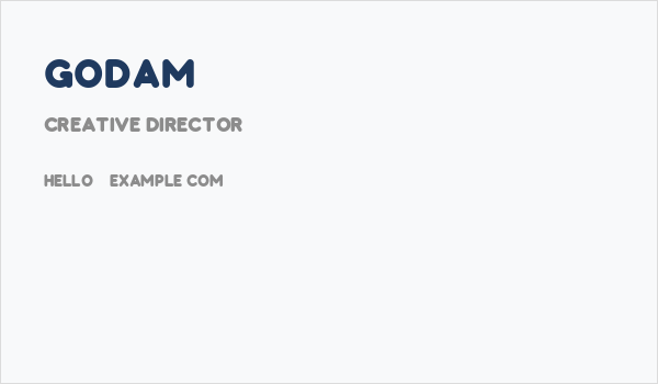 GODAM Business Card