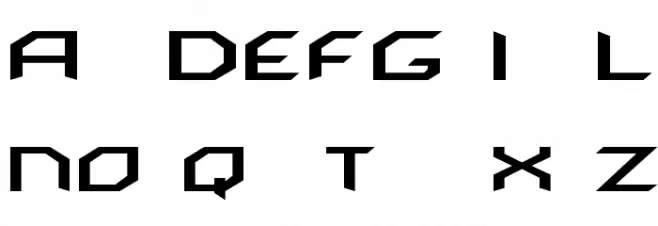 GODZILLA ANIME Schriftart Kleinbuchstaben