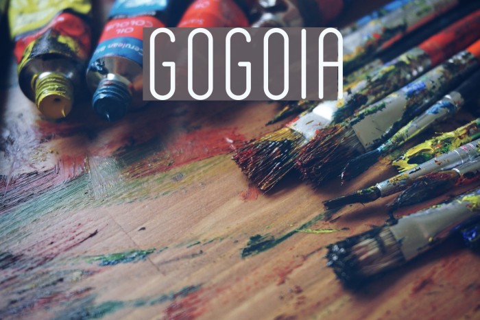 GOGOIA Font examples