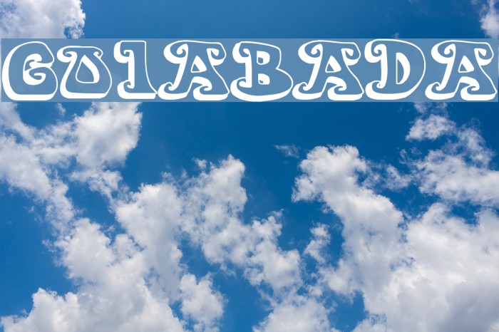 GOIABADA Font examples