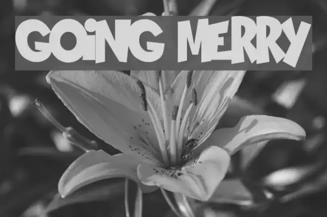 GOING MERRY Font examples