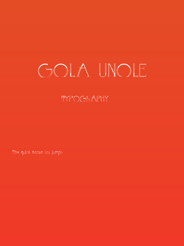 GOLA UNOLE Poster