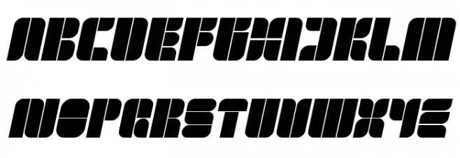 GOLDEN BAR Bold Italic Caratteri MAIUSCOLE