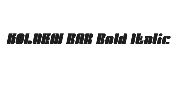 GOLDEN BAR Bold Italic Logo