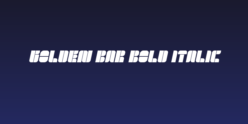 GOLDEN BAR Bold Italic Social Header