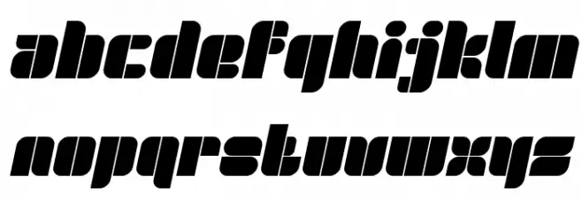 GOLDEN BAR Bold Italic Caratteri MINUSCOLO