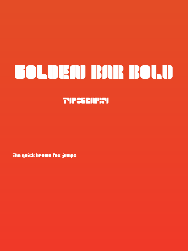 GOLDEN BAR Bold Poster