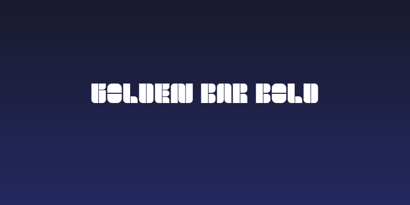 GOLDEN BAR Bold Social Header