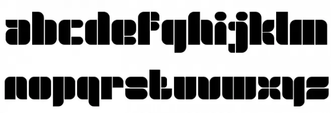 GOLDEN BAR Bold Font LOWERCASE
