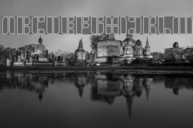 GOLDEN BAR-Hollow Font examples