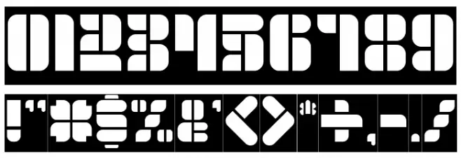 GOLDEN BAR-Inverse Font OTHER CHARS