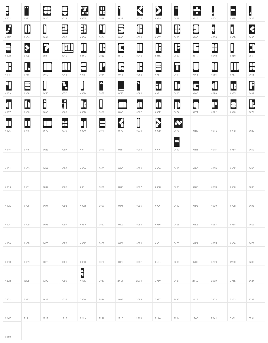 GOLDEN BAR-Inverse Character Map