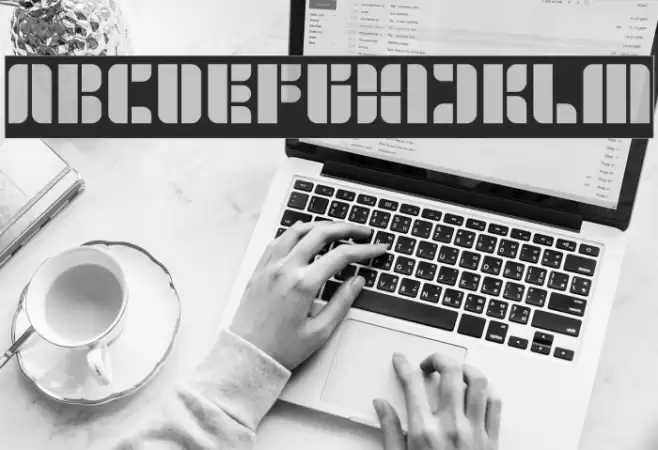 GOLDEN BAR-Inverse Font examples