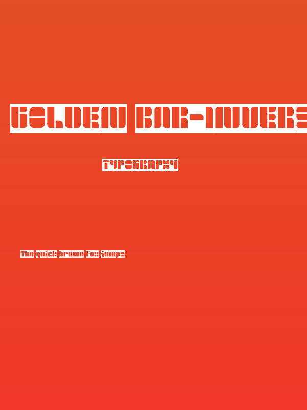 GOLDEN BAR-Inverse Poster