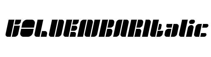 GOLDEN BAR Italic  免费字体下载