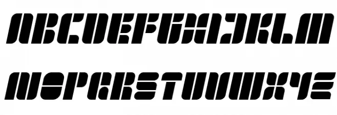 GOLDEN BAR Italic 字体 大写