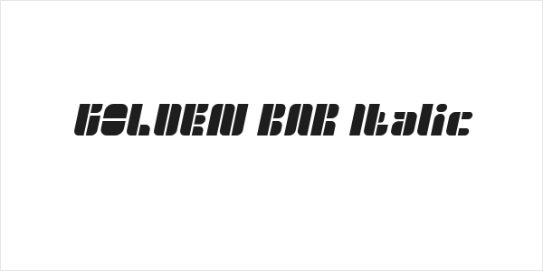 GOLDEN BAR Italic Logo