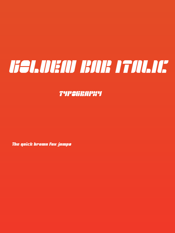 GOLDEN BAR Italic Poster