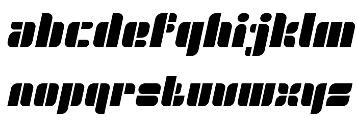 GOLDEN BAR Italic Font LOWERCASE