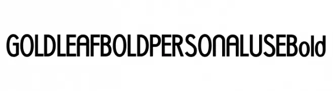 GOLDLEAF BOLD PERSONAL USE Bold  नि: शुल्क फ़ॉन्ट्स डाउनलोड
