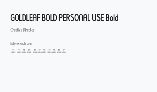 GOLDLEAF BOLD PERSONAL USE Bold Business Card