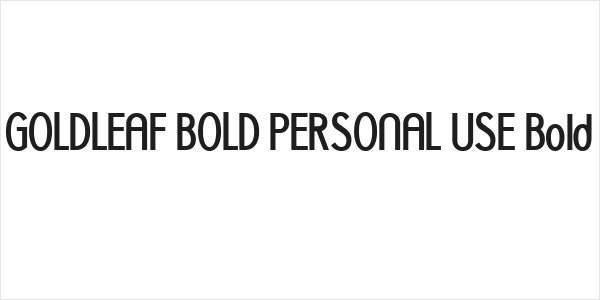GOLDLEAF BOLD PERSONAL USE Bold Logo