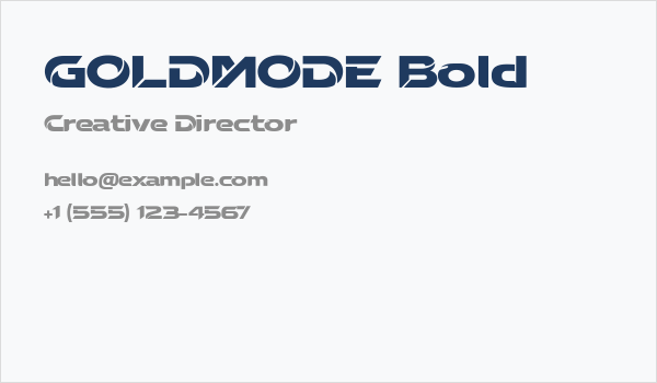 GOLDMODE Bold Business Card