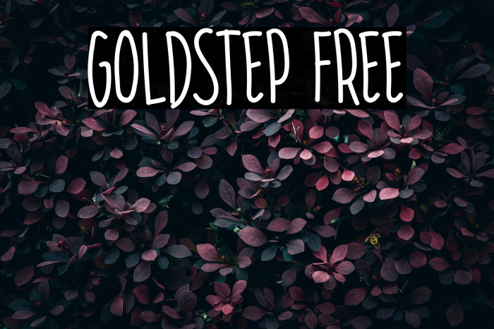 GOLDSTEP FREE Font examples
