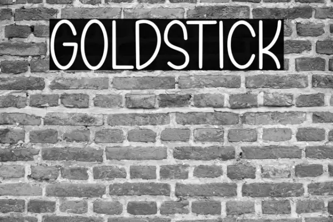 GOLDSTICK Font examples