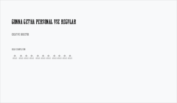 GONNA GETHA PERSONAL USE Regular Business Card