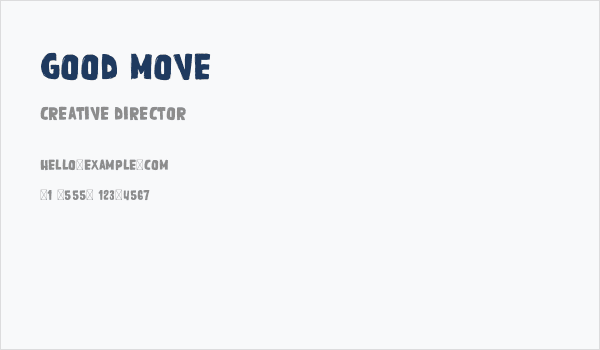 GOOD MOVE Business Card