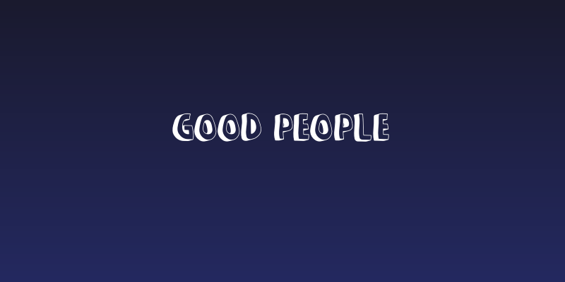 GOOD PEOPLE Social Header