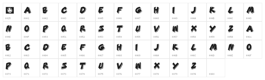 GOOD TIME Character Map