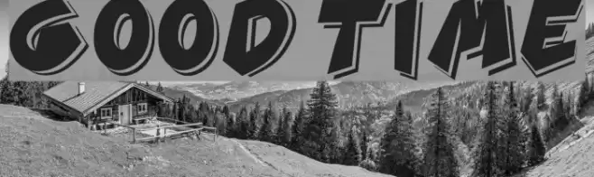 GOOD TIME Font examples