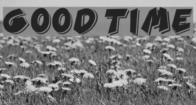 GOOD TIME Font examples