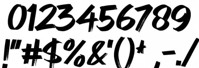 GOODBRUSH Font OTHER CHARS