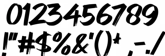 GOODBRUSH Font OTHER CHARS