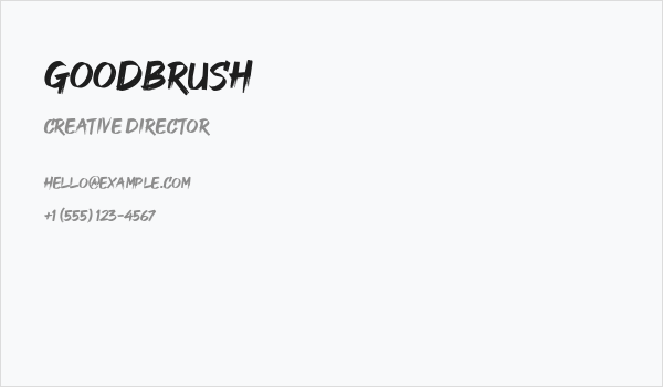 GOODBRUSH Business Card