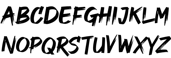 GOODBRUSH Font LOWERCASE