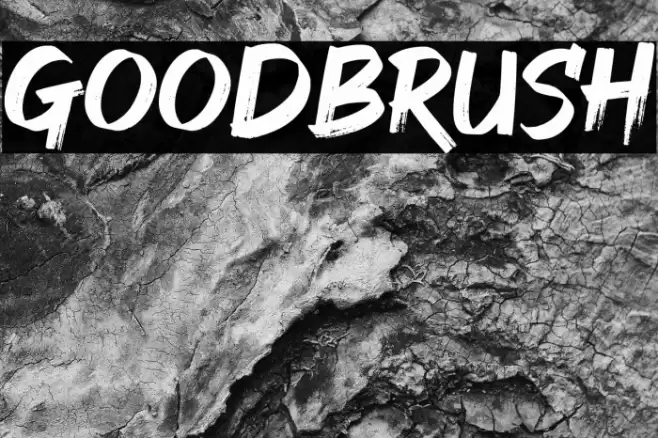 GOODBRUSH Font examples