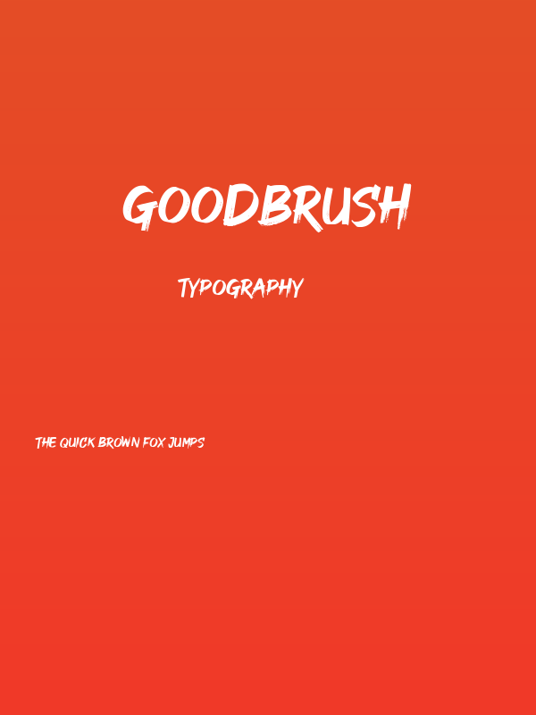 GOODBRUSH Poster